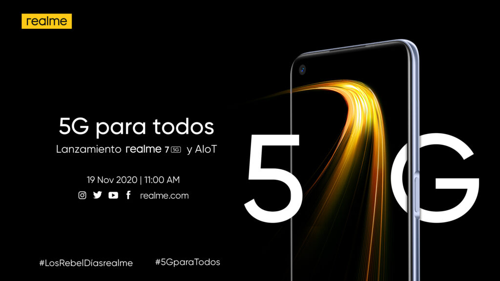 Realme anuncia el lanzamiento del Realme 7 5G