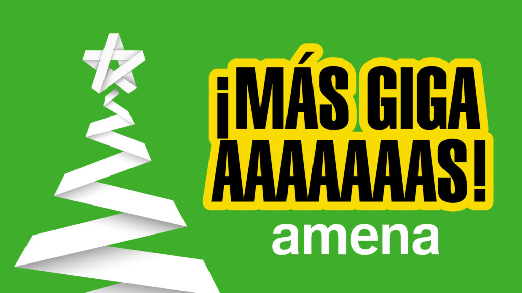 Amena regala gigas por la Navidad en todas sus tarifas móviles