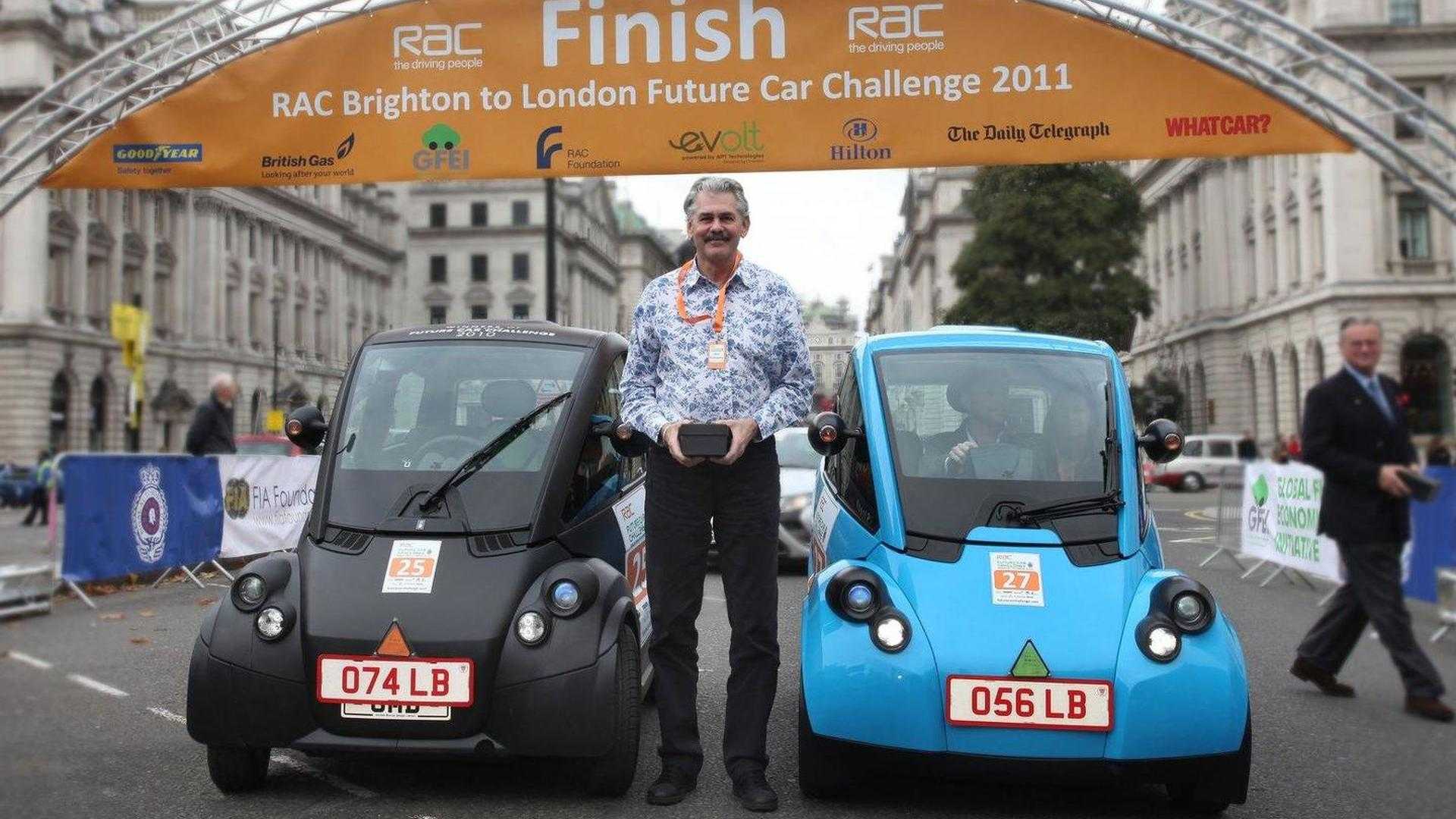 Gordon Murray en el RAC Brighton to London Future Car Challenge 2011