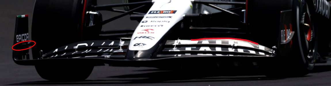 Nuevo alerón delantero del AlphaTauri AT04