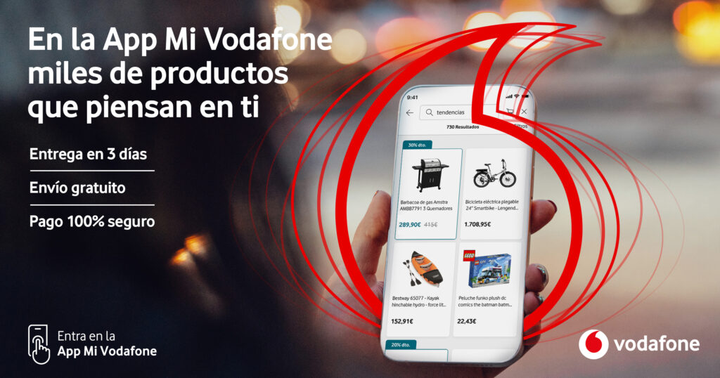 Vodafone lanza nuevo Marketplace con catálogo amplio y descuentos de hasta un 20%