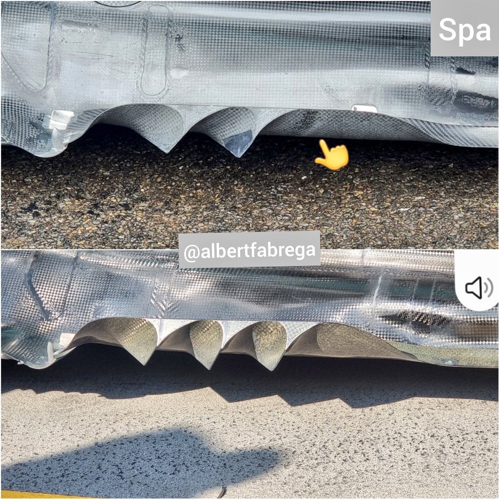 Cambios en el suelo del Mercedes