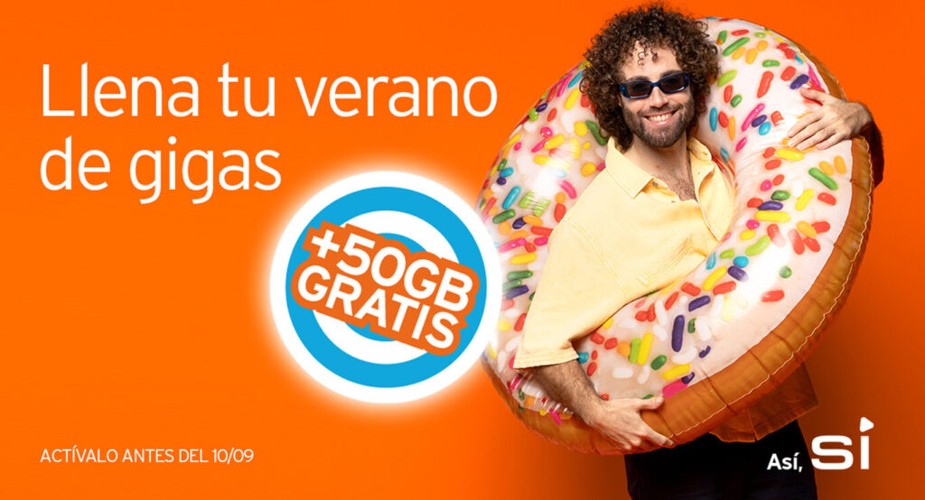 Simyo regala 50GB de datos gratis a sus clientes este verano