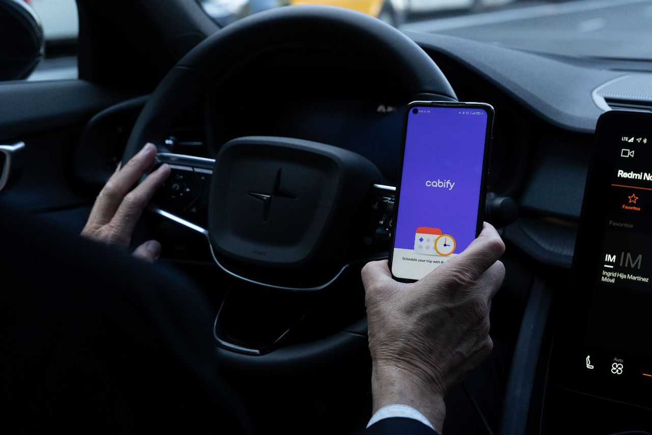 Interior del Polestar 2 Cabify