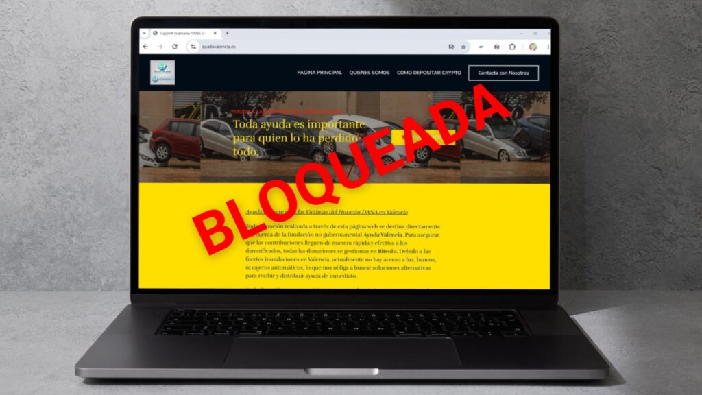El Gobierno bloquea la web ayudavalencia.es por presunto fraude en donaciones tras la DANA