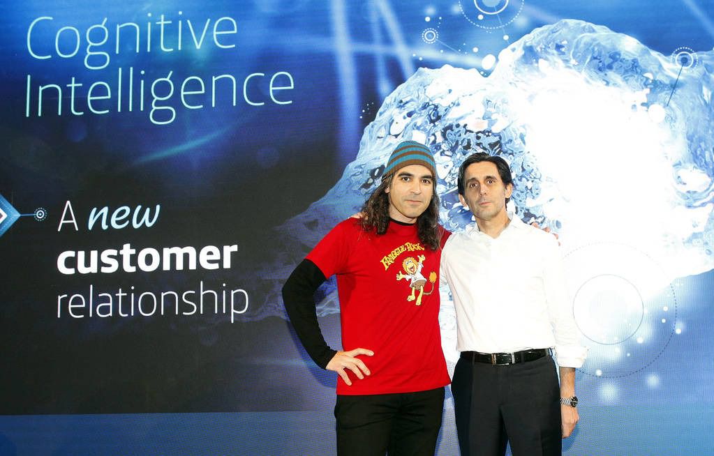 José María Alvarez- Pallete y Chema Alonso en 2017