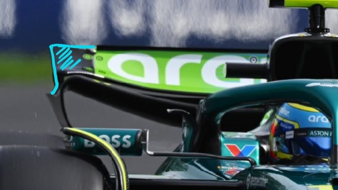 Cambios mínimos en el alerón trasero del AMR25