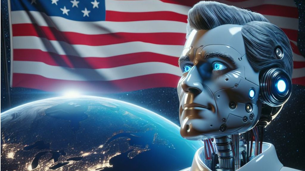 Eatados Unidos y el poder de la IA. Autor DALL·E ai art