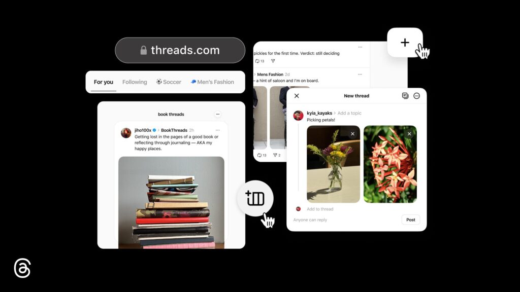 Threads mejora su versión web y migra al dominio .com para potenciar la experiencia de usuario