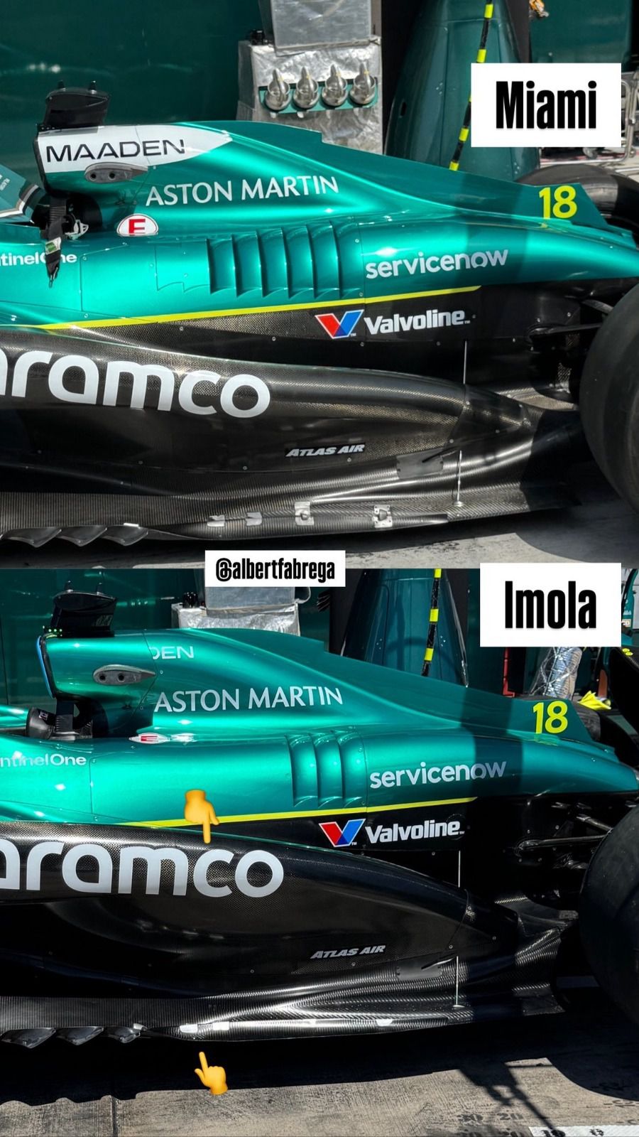 Cambios en el pontón del AMR25