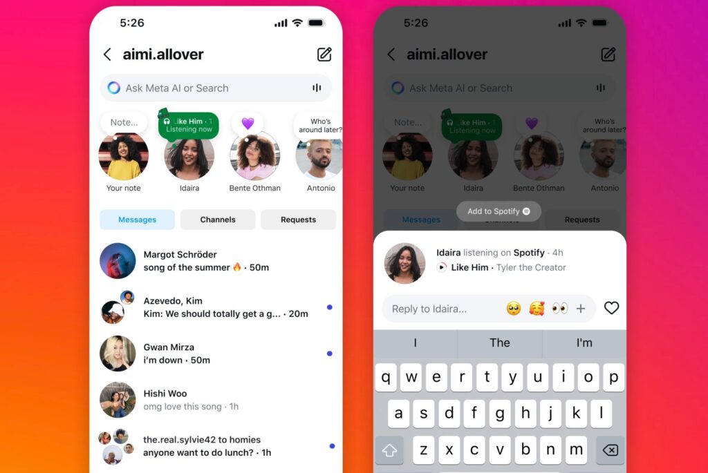 Instagram amplía su integración con Spotify y lanza nuevas funciones para creadores de contenido