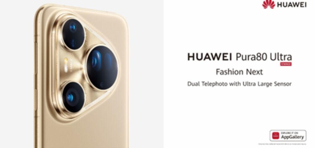 Teléfono Huawei Pura80 Ultra con cámara dual telefoto