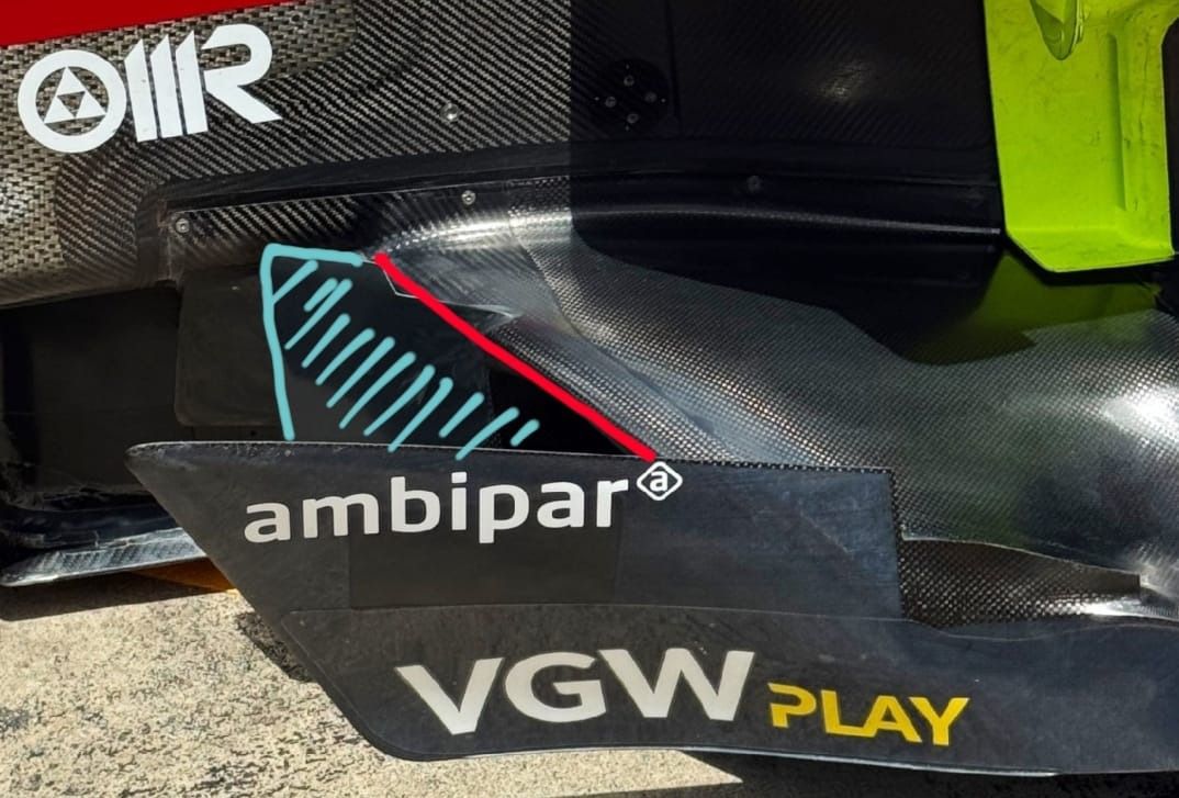 Novedades en el suelo del SF25” (Fuento X: @albertfabrega)