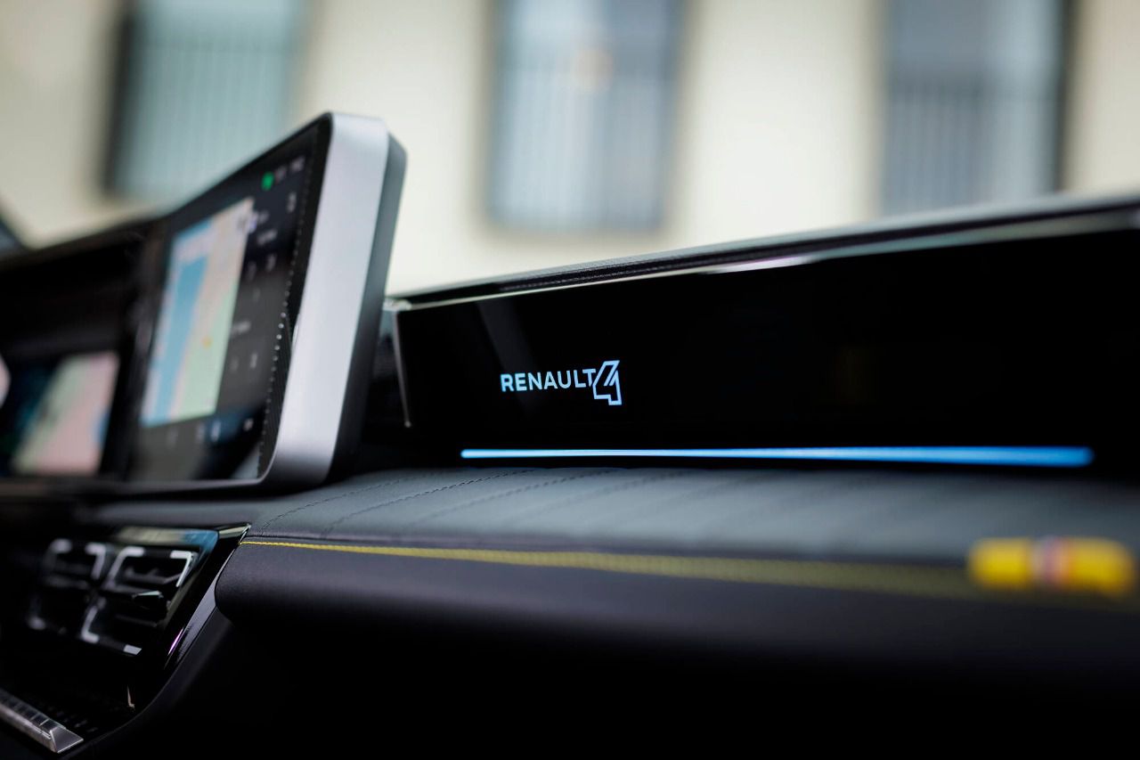 Detalles en el interior del Renault 4 E-Tech
