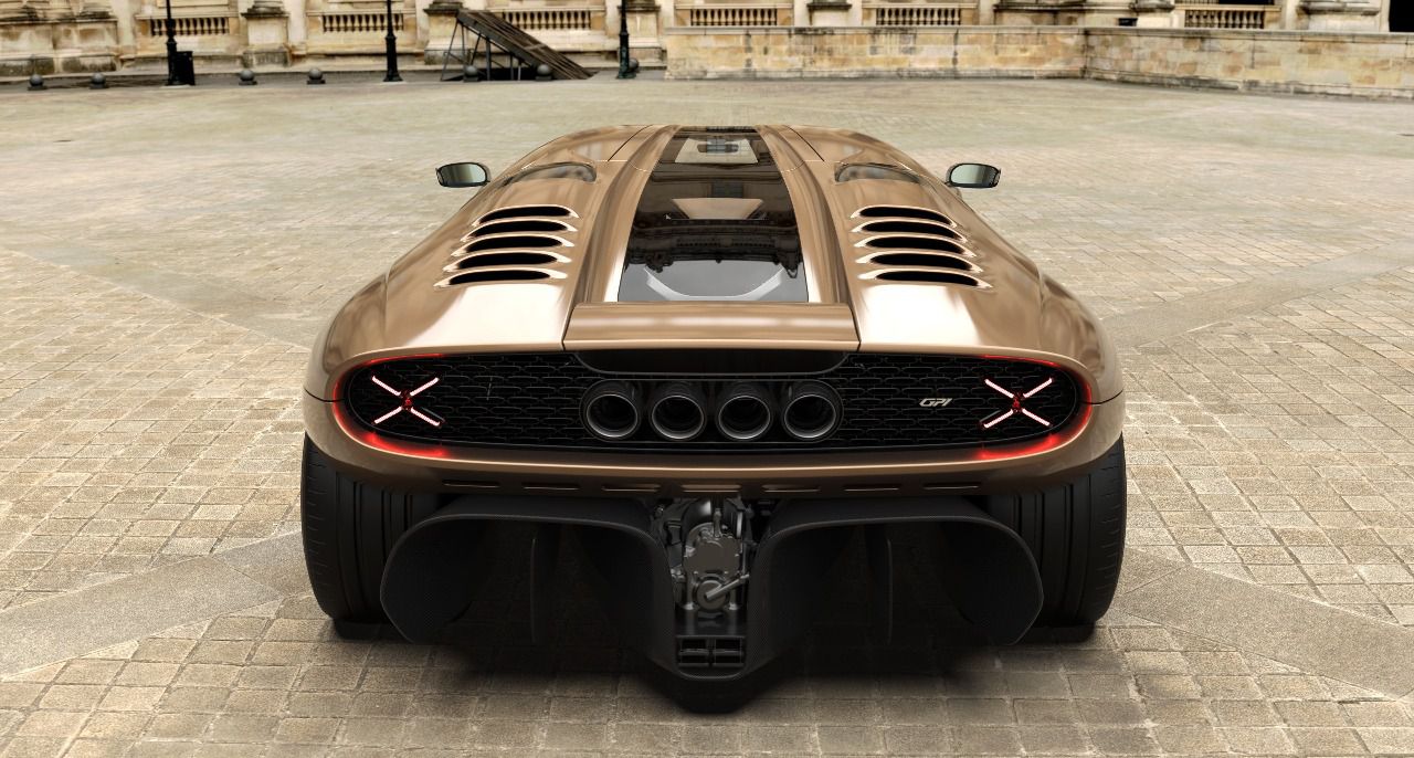 4 Escapes y gran difusor en el Garagisti GP1 (Fuente: Classic Driver)