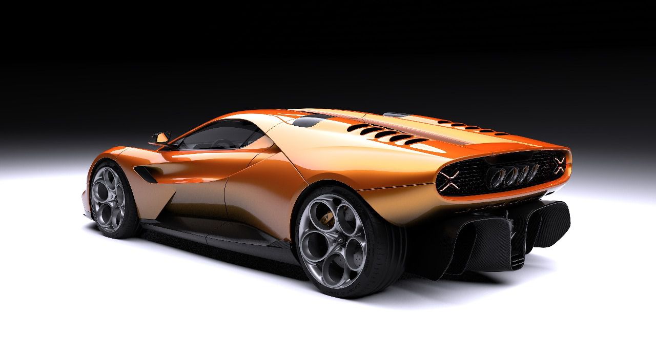 Vista 3/4 trasera del Garagisti GP1 (Fuente: Classic Driver)