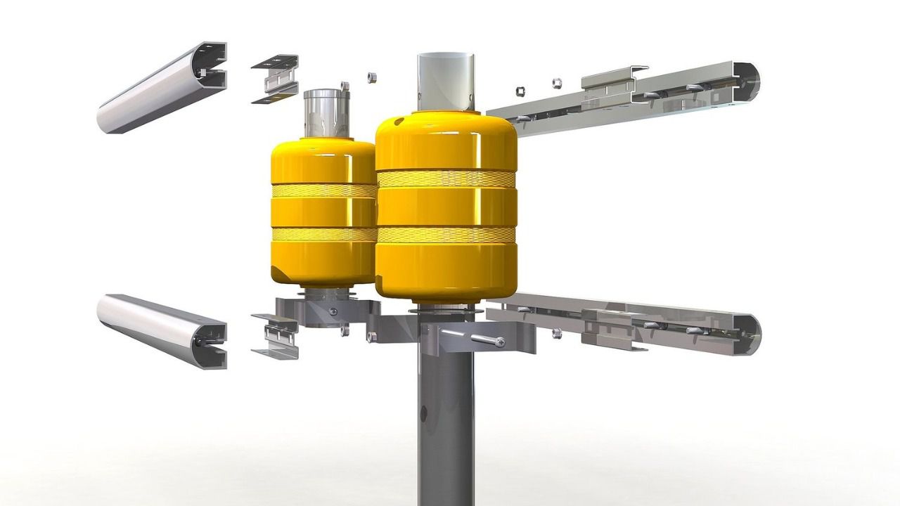 Diseño del sistema de seguridad de la barrera rodante mediante rodillos de goma unidos entre rieles