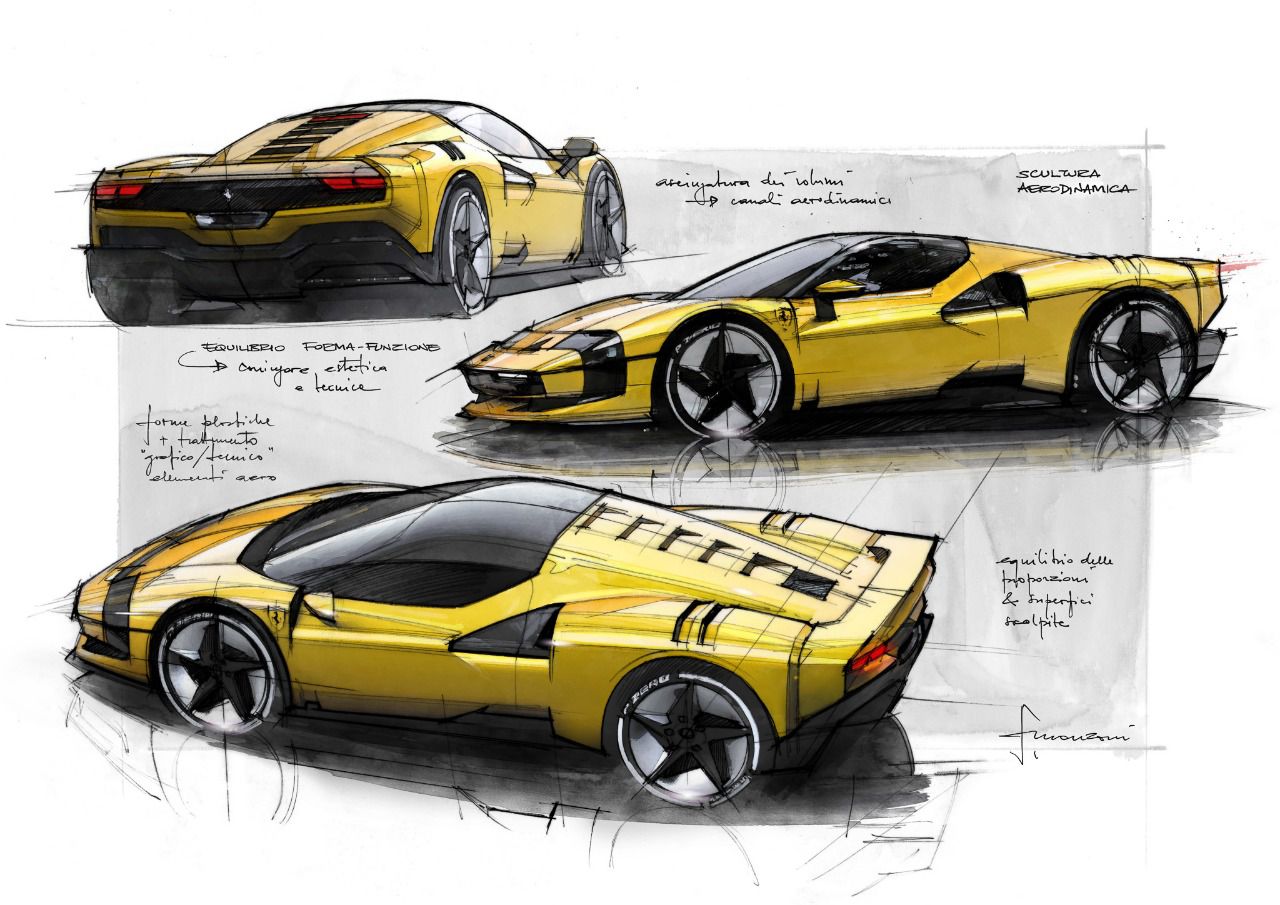 Sketchs del Ferrari SC40