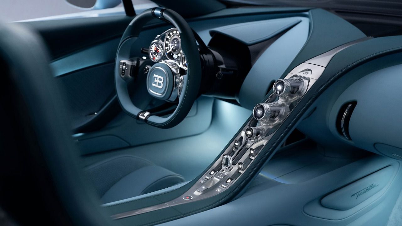 Interior muy esencialista del Bugatti Tourbillon