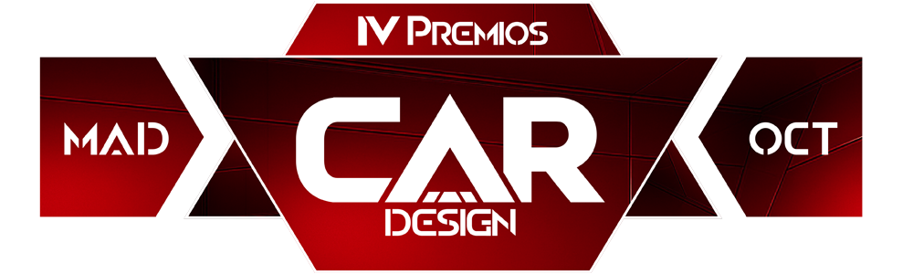 Logo de los IV Premios Car Design en fondo rojo
