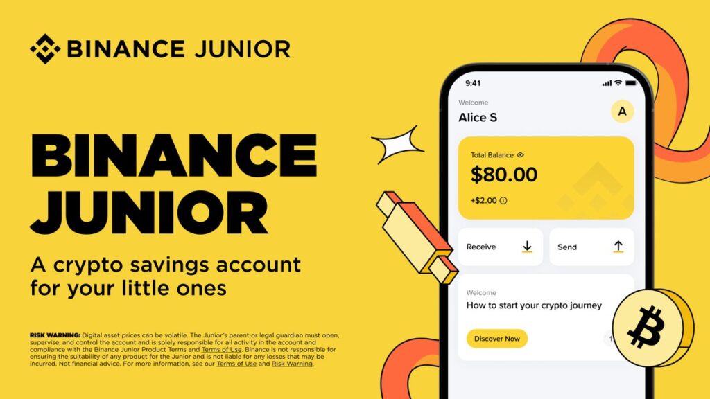 Binance lanza "Binance Junior", una app de criptomonedas para menores