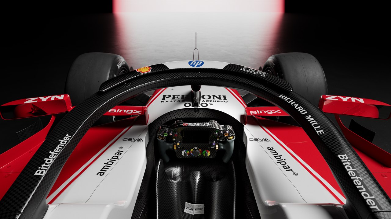 Vista del interior del Ferrari SF-26 de Fórmula 1 con detalles técnicos