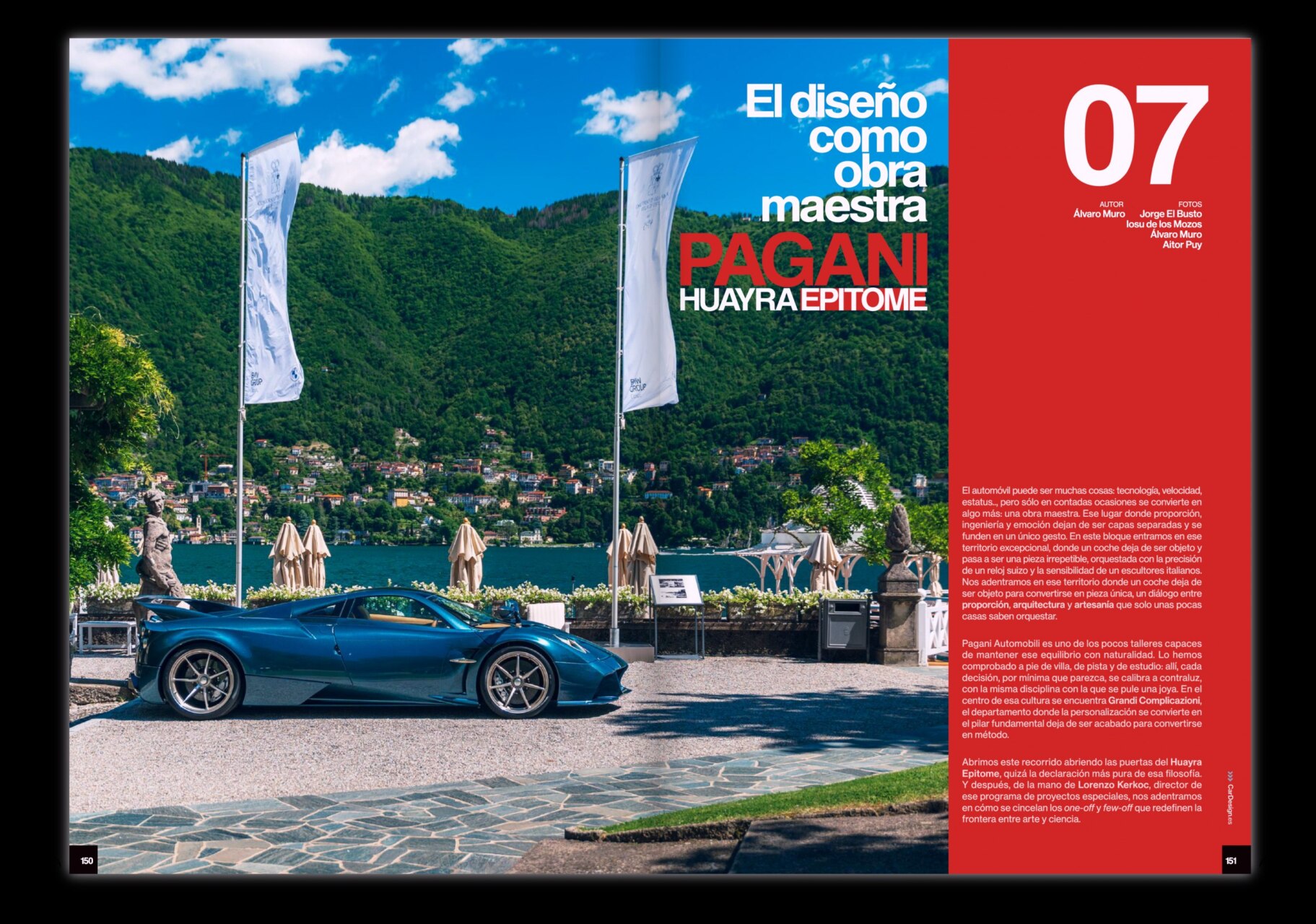 Automóvil Pagani Huayra Epitome en un entorno natural