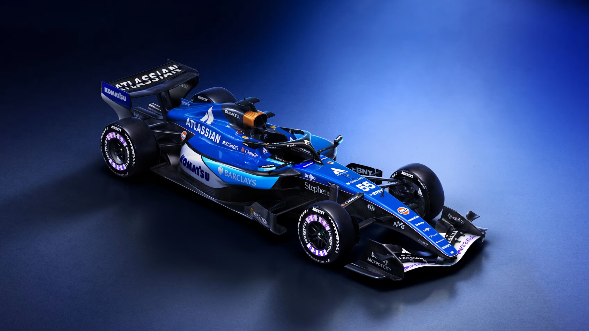 Monoplaza Williams FW48 con nueva decoración y patrocinadores