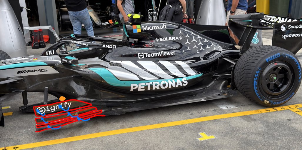 Detalles del bargeboard del W17