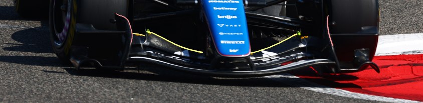 Perfil del alerón delantero del FW48