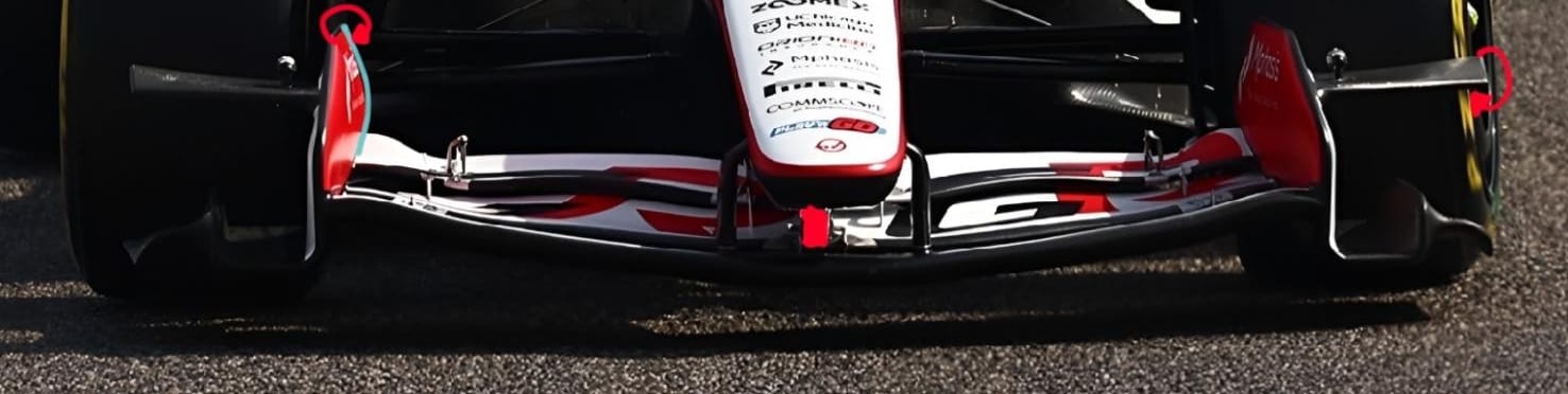 Detalles en el alerón delantero del VF-26