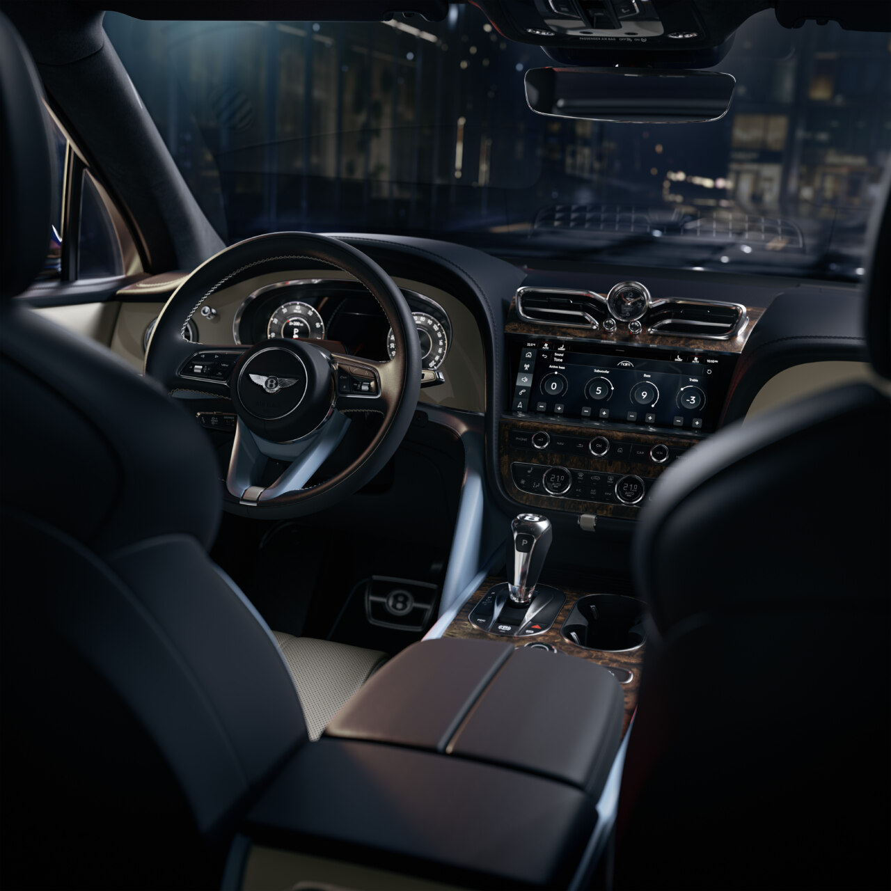 Interior del Bentley Bentayga Artenara Edition con detalles de lujo
