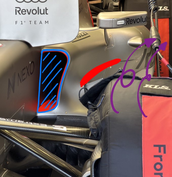 Vista frontal del pontón del R26