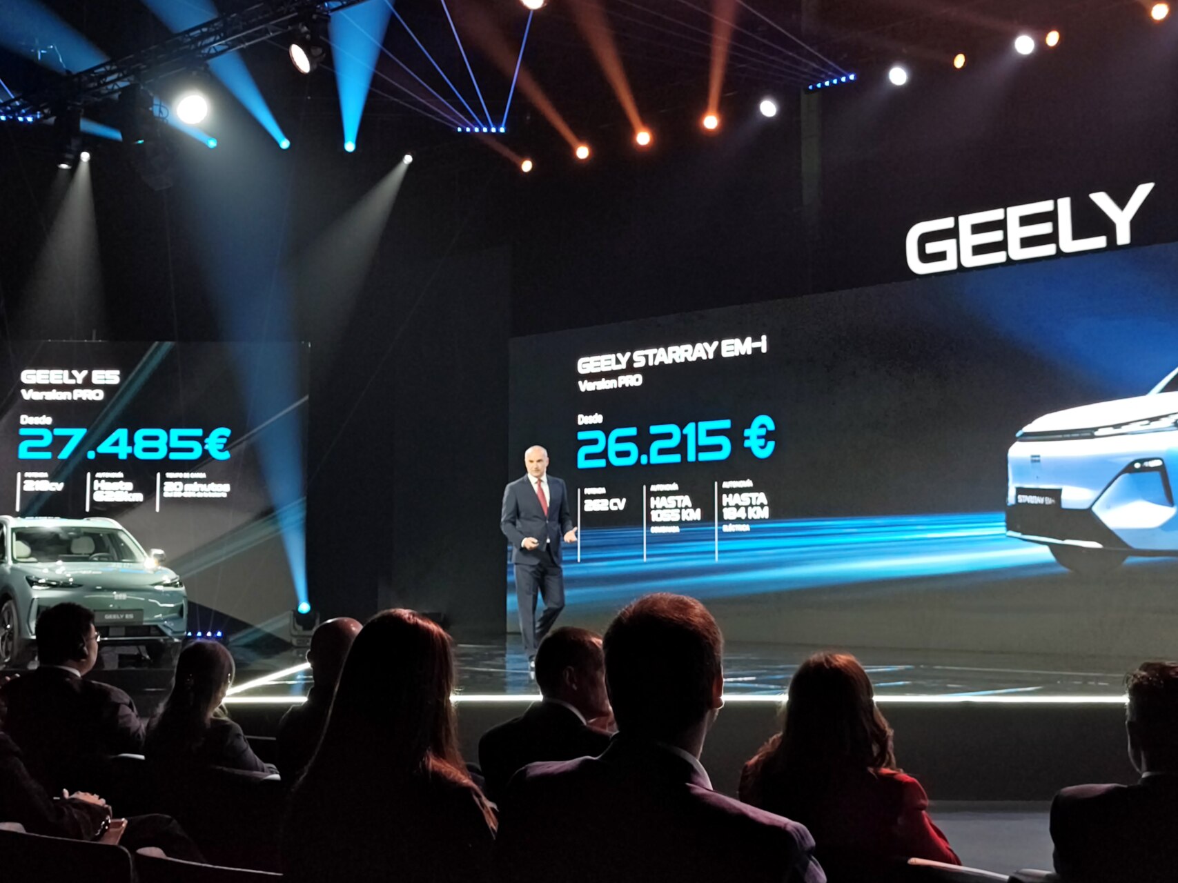 Presentación de Geely con SUV Starray EM-i y E5 en Madrid