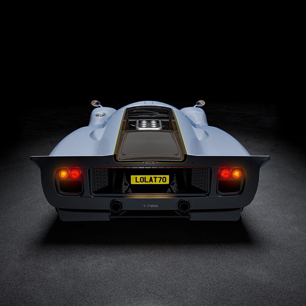 Vista trasera del Lola T70S GT 