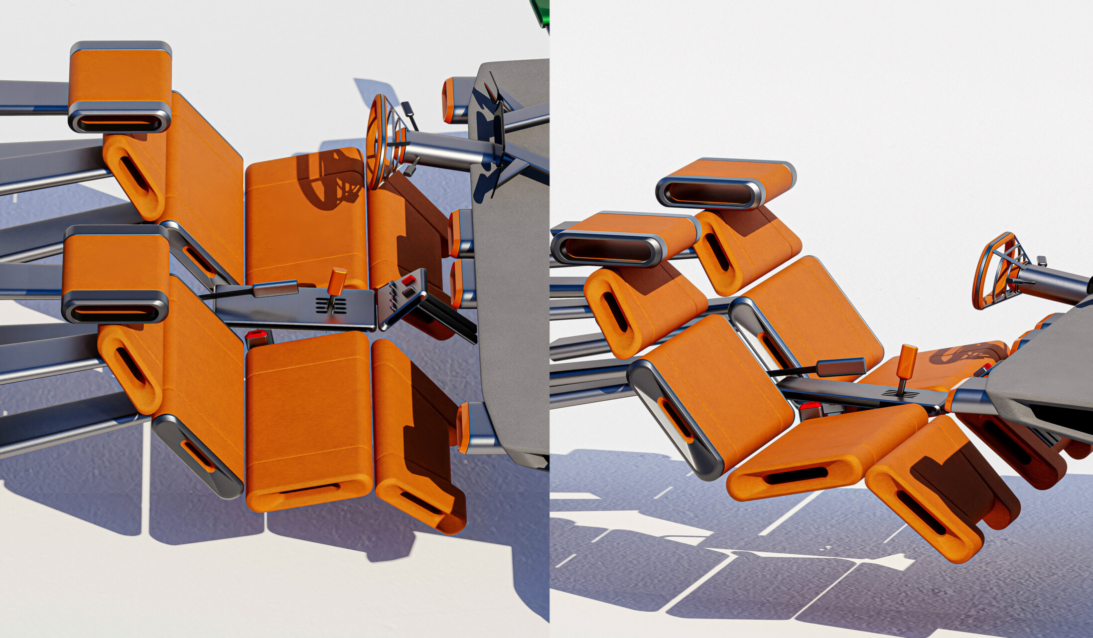 Interior del Project Eterna, una reinterpretación de Gabriel Nare del Alfa Romeo Carabo