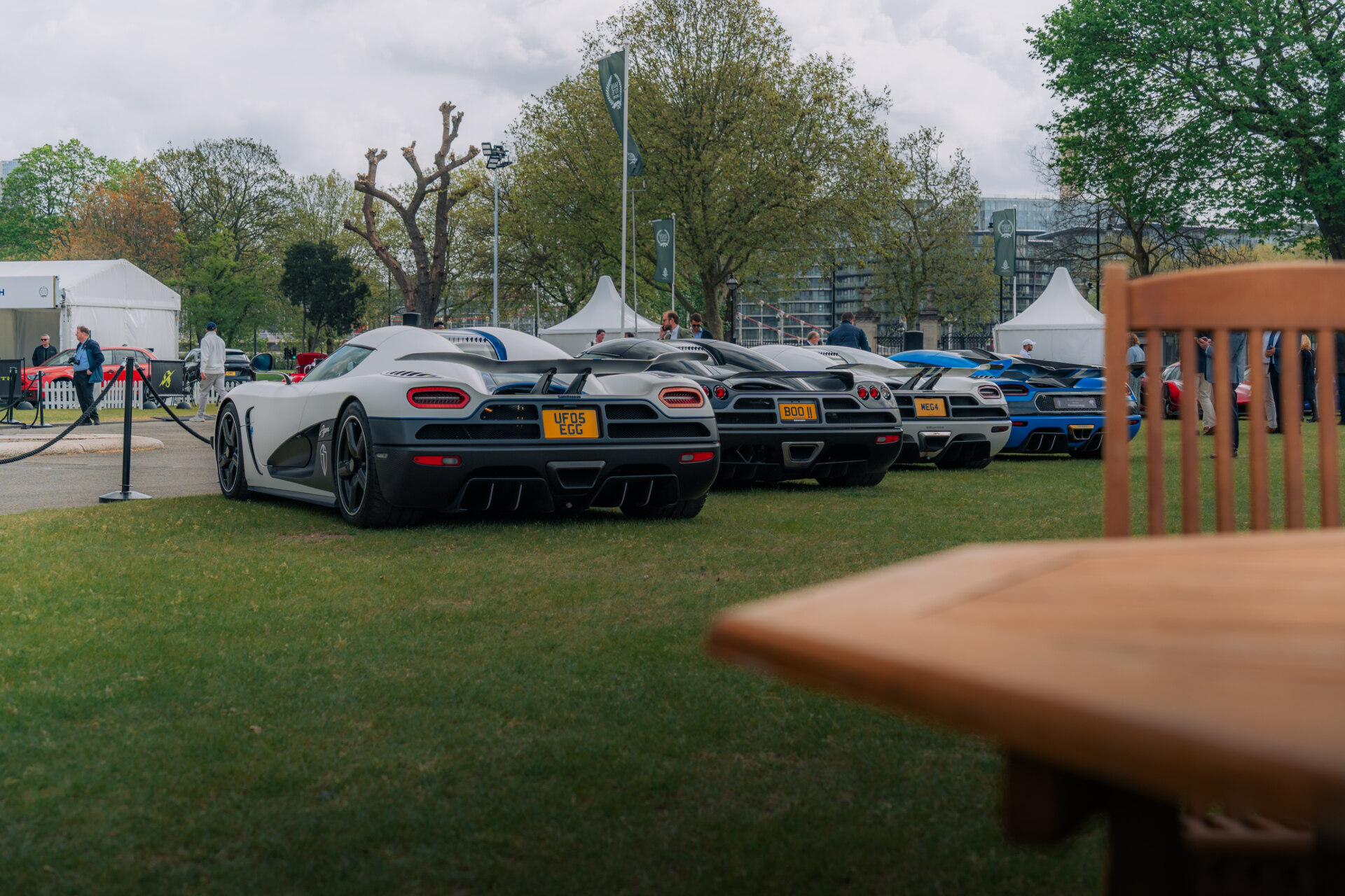 Stand de Koenigsegg Supervettura en Salon Privé London 2026 (Autor: @royalspeed)
