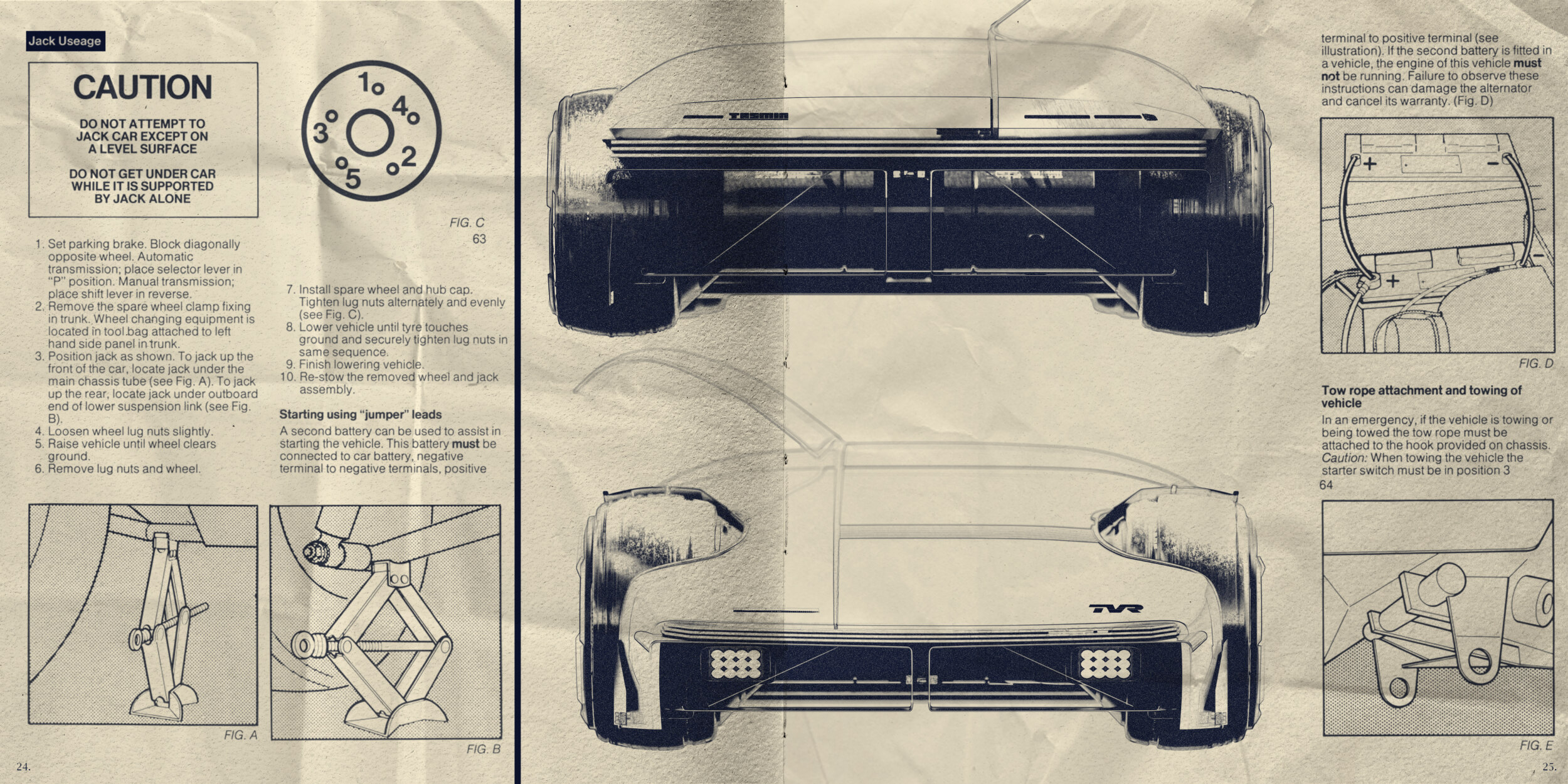 Diagrama técnico del TVR Tasmin (Autor: Charlie Berrisford)