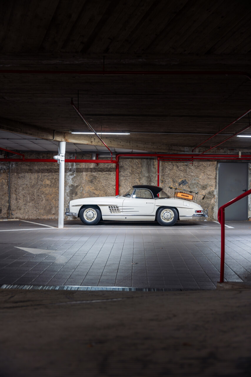 Mercedes 300 SL Roadster en el garaje del Concorso d’Eleganza Villa d'Este 2026 (Autor: Álvaro Muro)