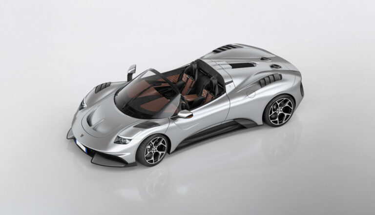 Vista del coche deportivo ARES S1 en color plateado