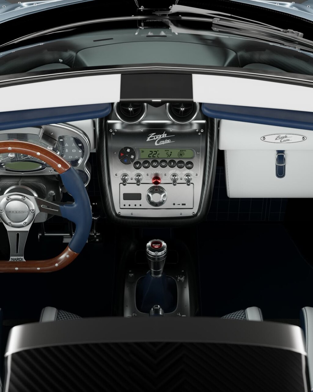 Vista del interior del Pagani Zonda Cervino