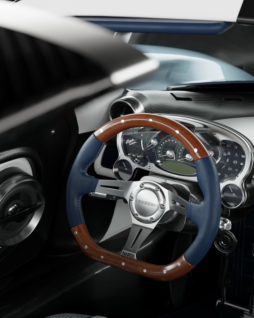 Volante del interior del Pagani Zonda Cervino