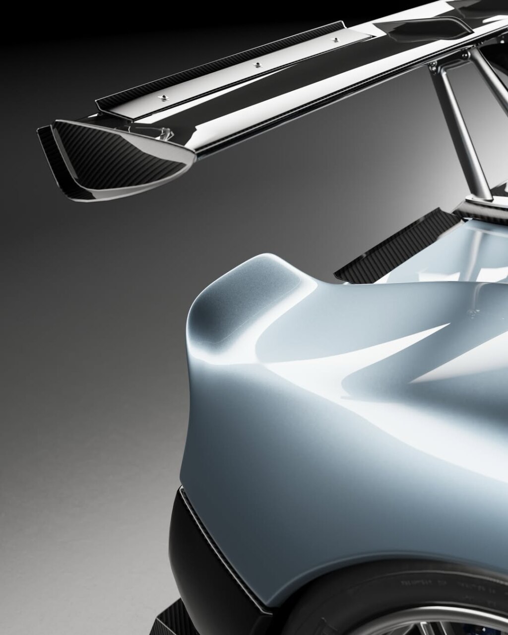 Detalle del alerón trasero del Pagani Zonda Cervino