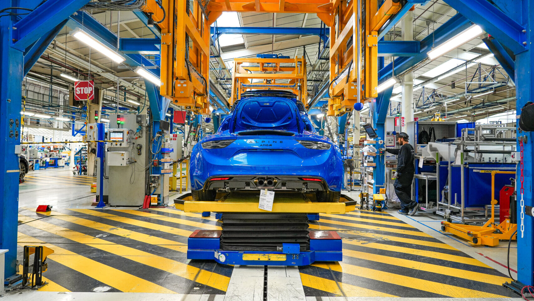 Vista de la planta de producción del Alpine A110 en Dieppe