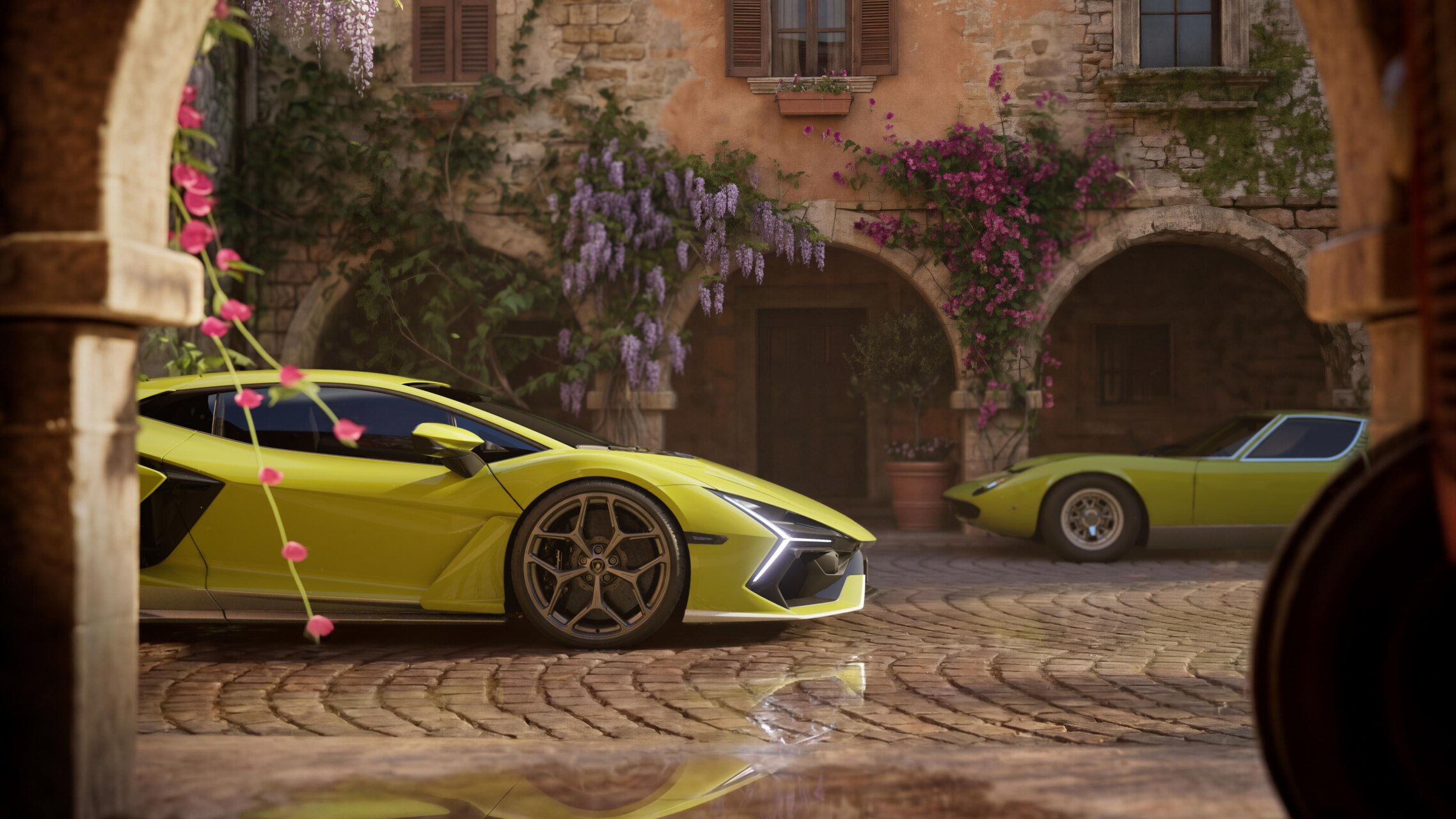 Lamborghini Revuelto Miura 60° Homage en un entorno pintoresco