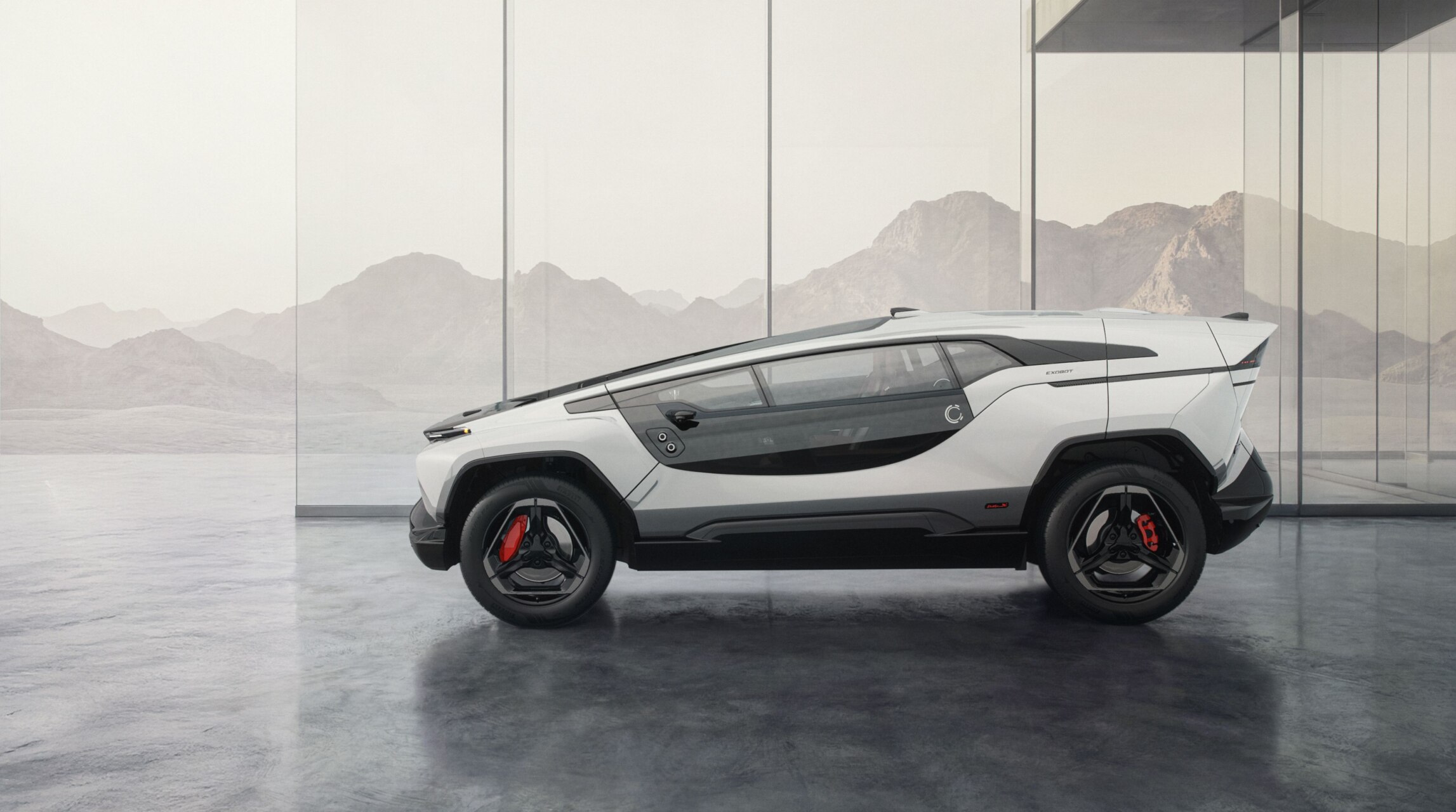 CEER Exobot, un vehículo eléctrico con diseño futurista y tecnología avanzada.
