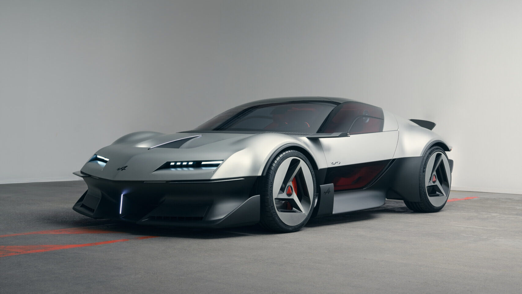 Prototipo de coche Alpine presentado en el Salón del Automóvil de París 2026.