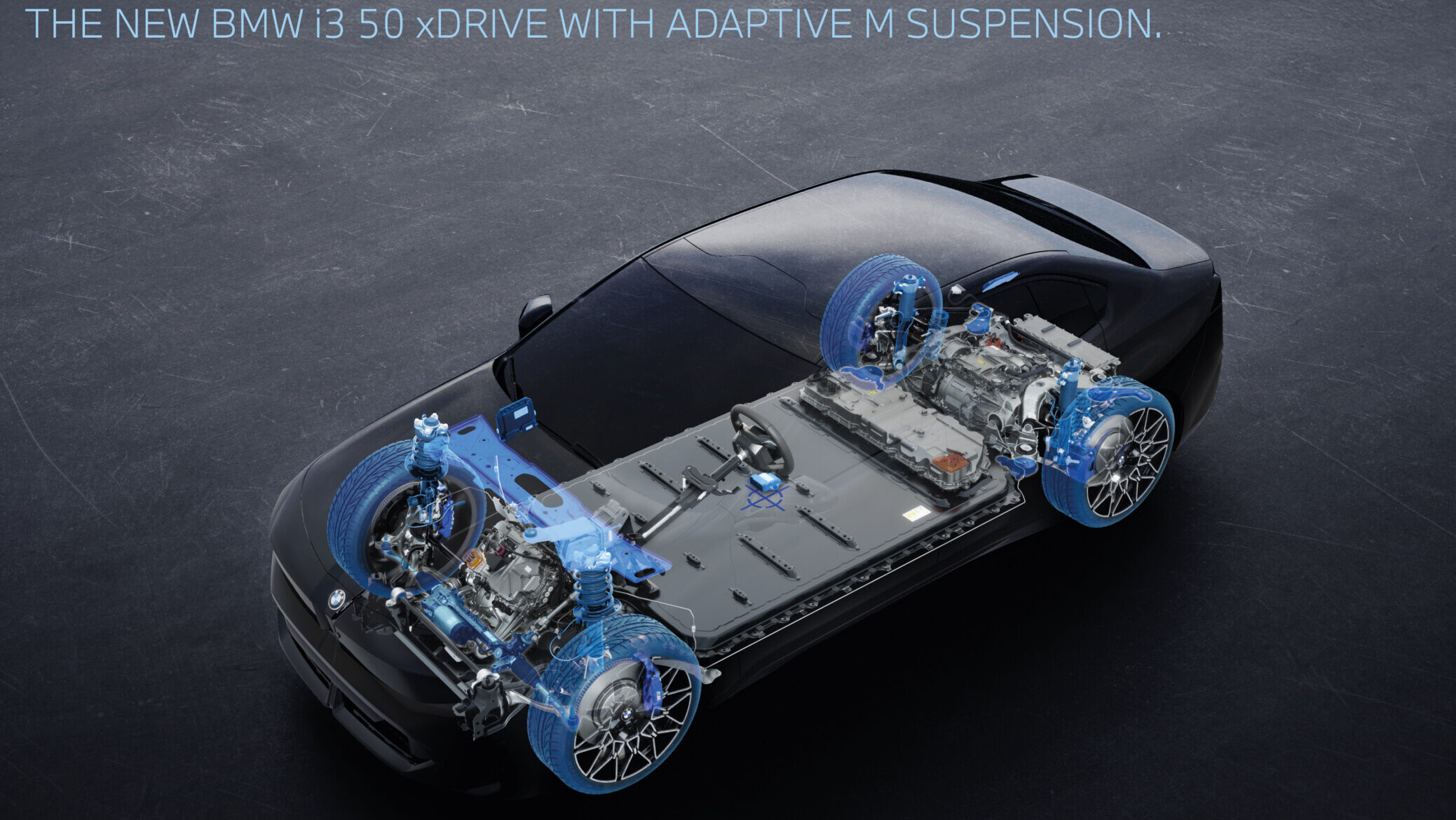 Vista del sistema de propulsión del nuevo BMW i3 50 xDrive