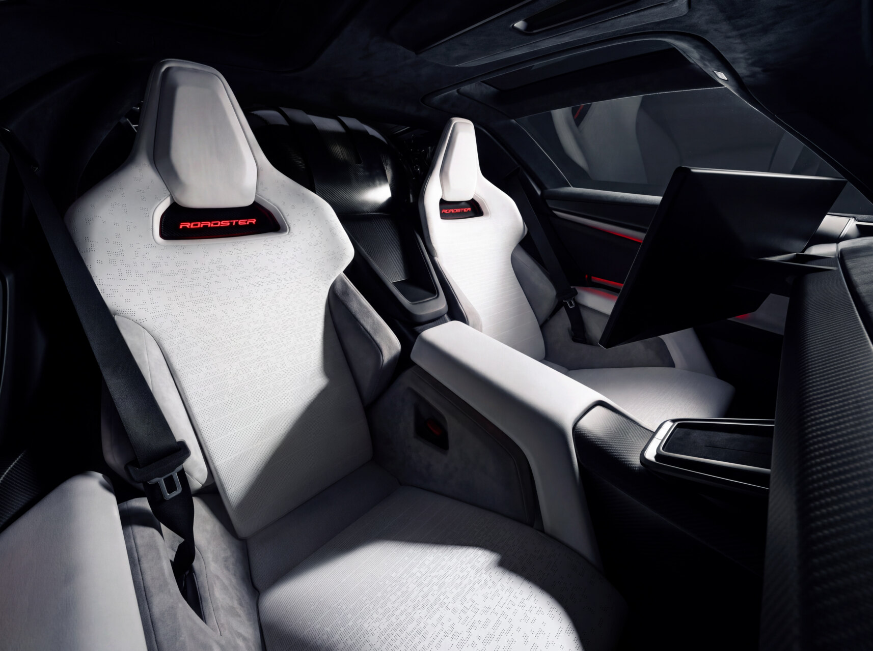Interior del Tesla Roadster