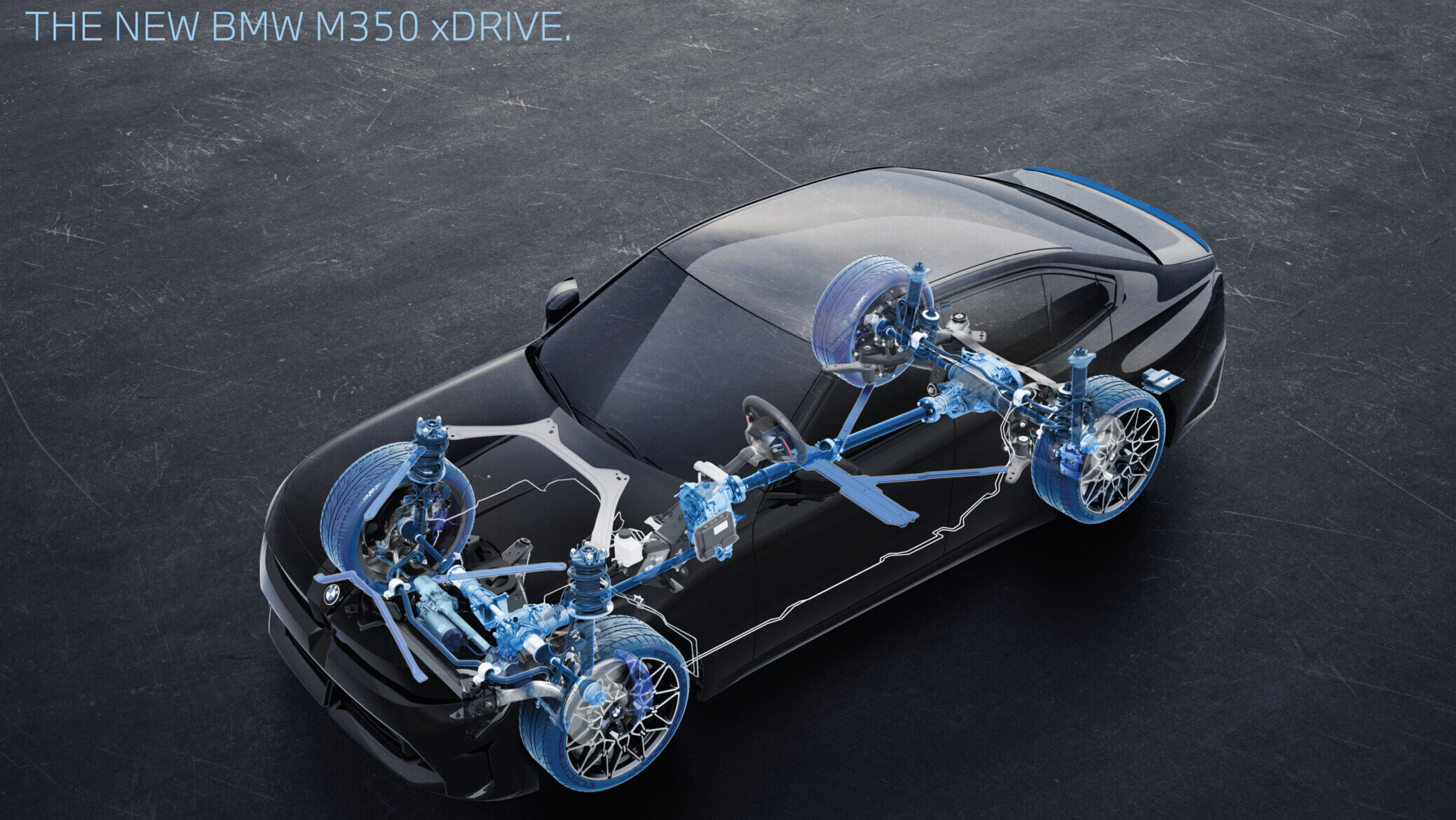 Vista detallada del sistema de tracción del nuevo BMW M350 xDrive